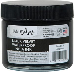 HANDY ART® Black Velvet India Ink