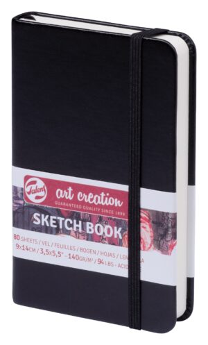 TALENS ART CREATION SKETCHBOOK 140G BLACK COVER 9CM x 14CM
