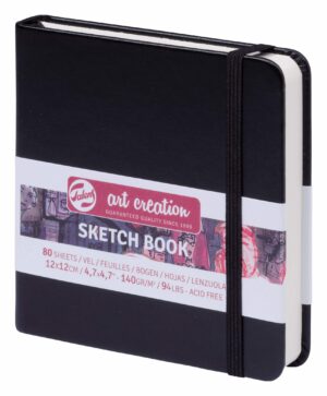 TALENS ART CREATION SKETCHBOOK 140G BLACK COVER 12CM x 12CM