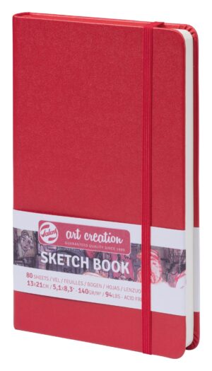 TALENS ART CREATION SKETCHBOOK 140G RED COVER 13CM x 21CM